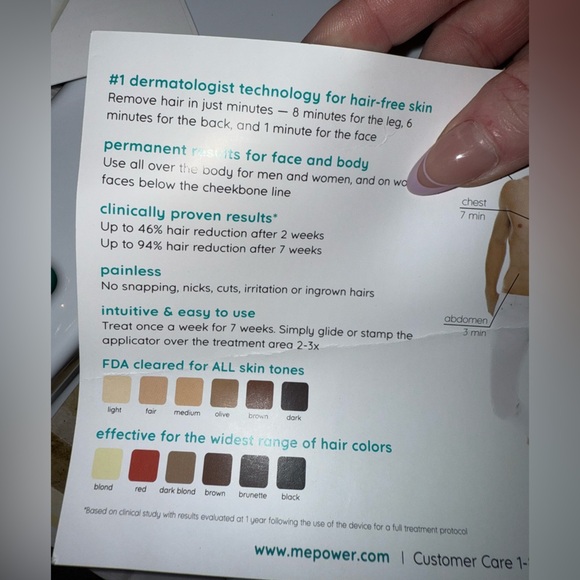 mē Sleek Professional At
Home Face & Body
Permanent Hair
Reduction System - Picture 7 of 15